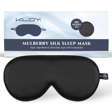 KLOY 100% Mulberry Silk Sleep Eye Mask, Super Smooth for Blind Fold